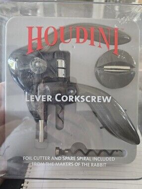 Houdini Black Lever Corkscrew Brand New